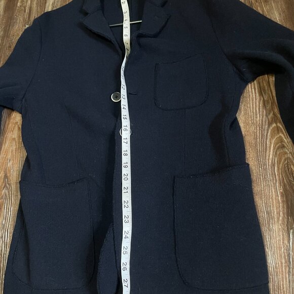 Barena Lana Wool Knit Blazer Single Breasted 3-Button Size 52 Italy or M (40) US - Picture 7 of 8